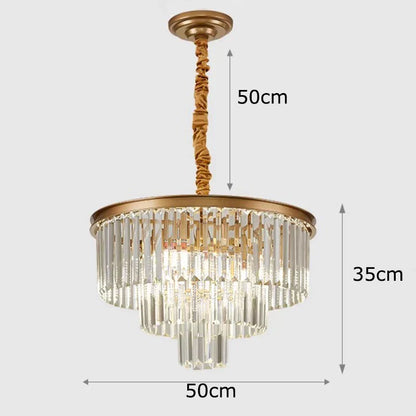 DecorBites™ Crystal Chandelier Stair Pendant Light Interior Lighting for Modern Home Decor