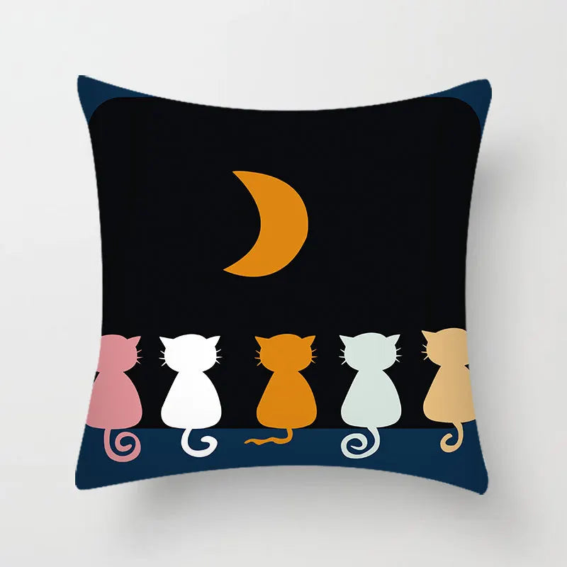 ™ Hello Cat Pillow Cover - Modern Design for Home Decor - Cute & Cozy