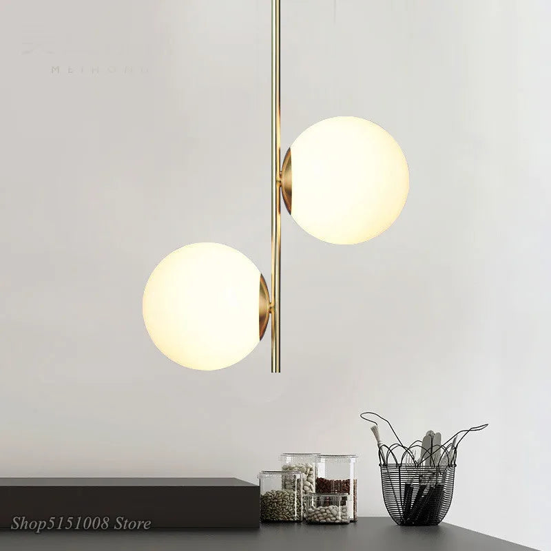 DecorBites™ Glass Ball LED Pendant Light for Modern Living Spaces