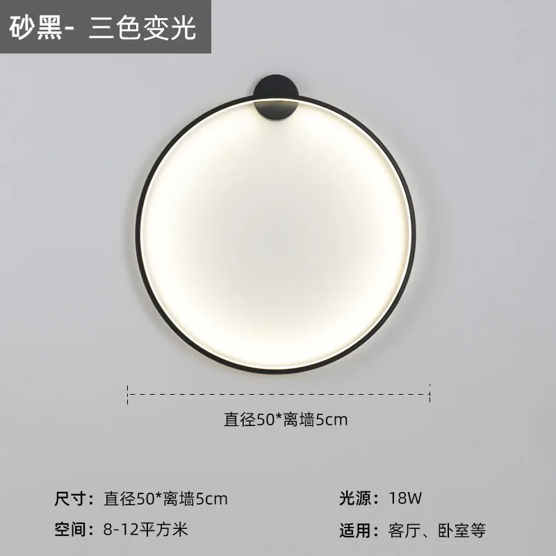 DecorBites™ LED Wall Circle Lights for Bedroom Living Room Aisle Stairway