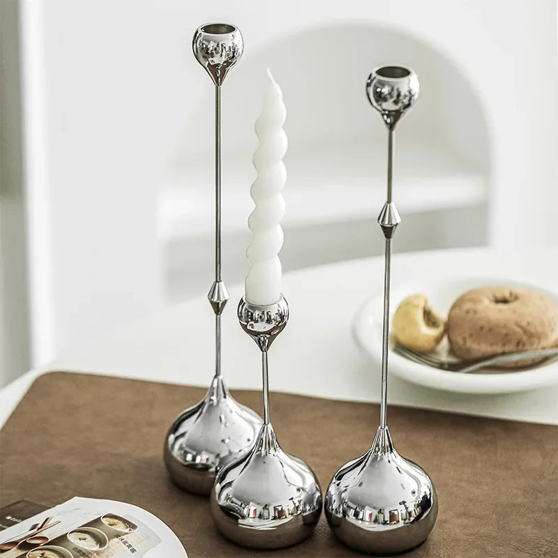 ™ Gold Geometric Water Drop Candlestick Holder Desktop Storage Wedding Centerpieces