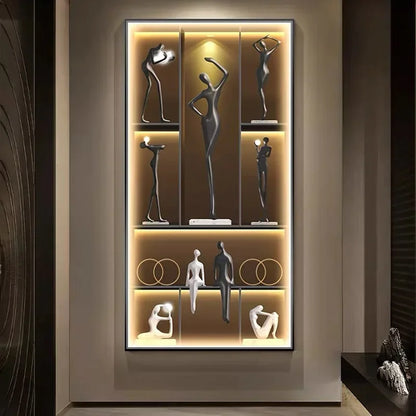 DecorBites™ Luminous Wall Mural - Remote Control High-End Art Painting for Modern Living Room & Corridor