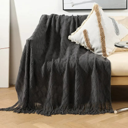 ™ Knitted Woolen Blanket - Cozy Home Accent and Travel Essential