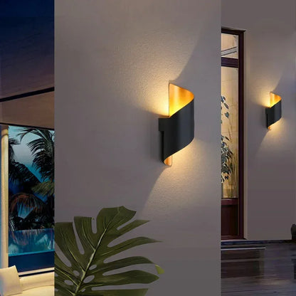 DecorBites™ Aluminum Outdoor Wall Lamp with Spiral Up and Down Light