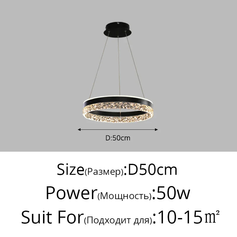 DecorBites™ LED Chandelier Pendant Light with Remote Control for Home Decor