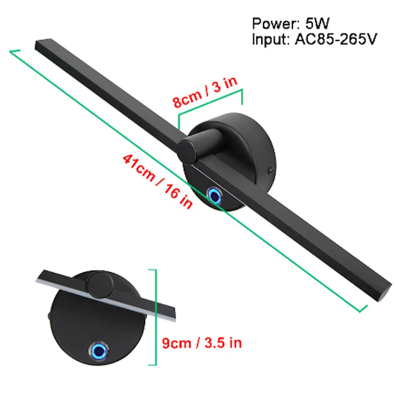 ™ Linear LED Vanity Wall Lamp 41CM with Switch & 300° Rotation