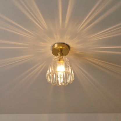 DecorBites™ Glass Flower LED Ceiling Lights - Modern Nordic Canopy Lamparas Techo