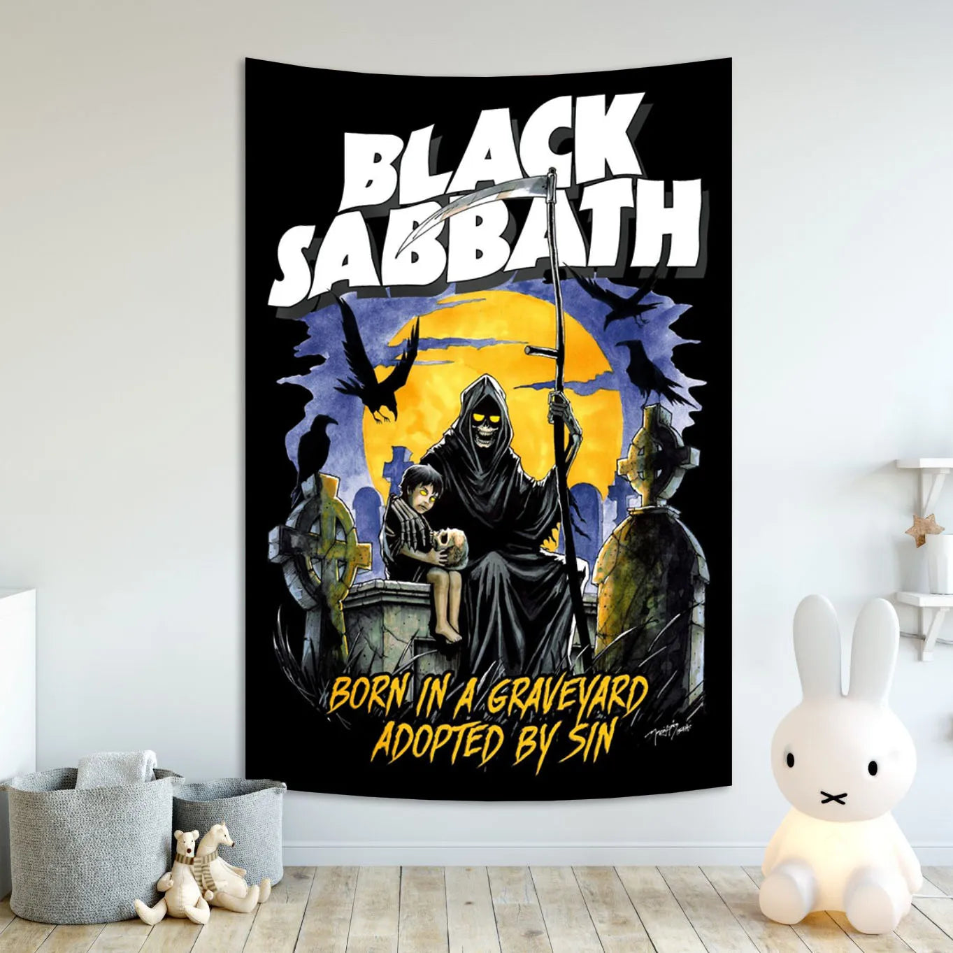 DecorBites™ Black Sabbath Metal Band Rock Music Wall Tapestry