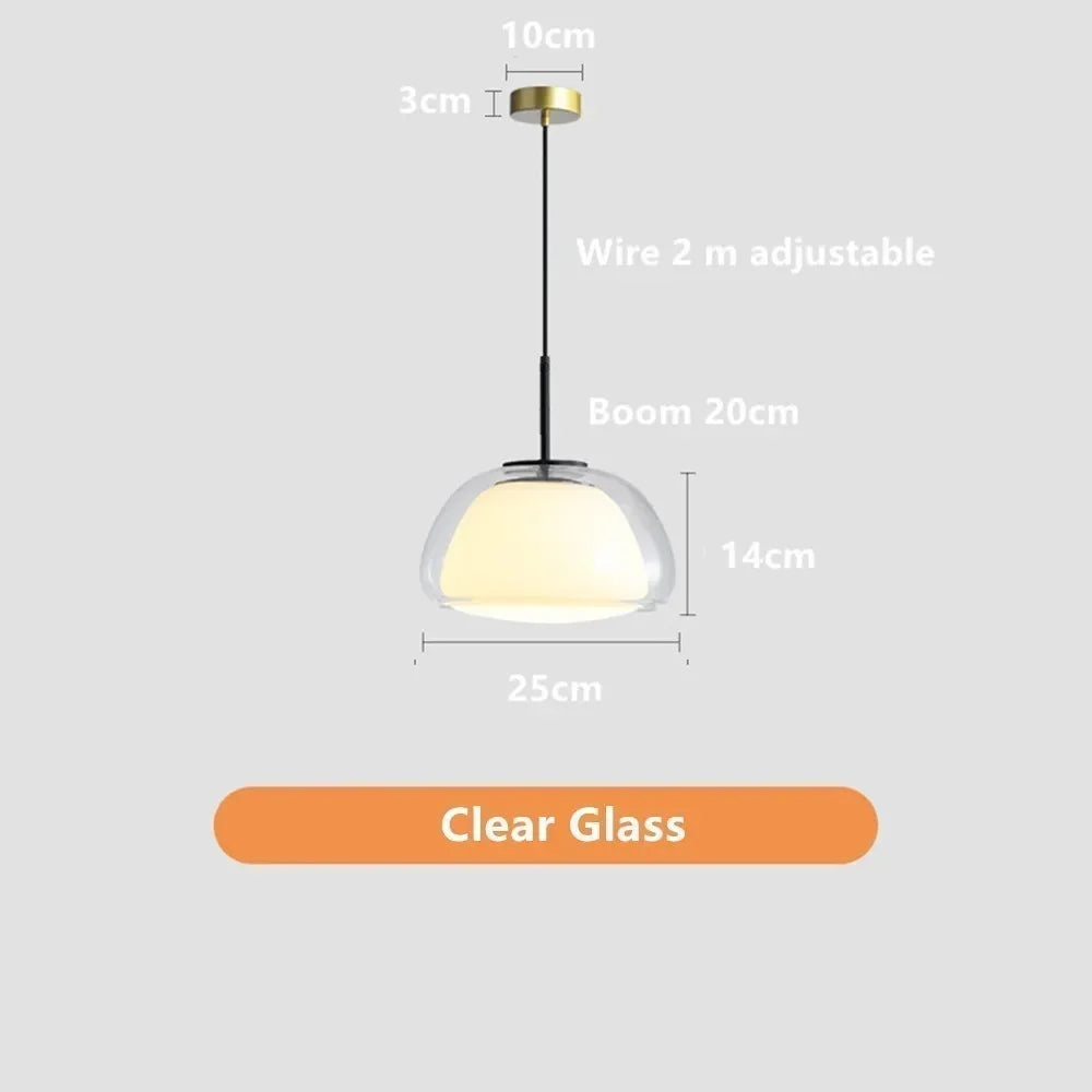 DecorBites™ Glass Jelly Pendant Lamp: Minimalist Luxury Design for Home Living Room Bedroom
