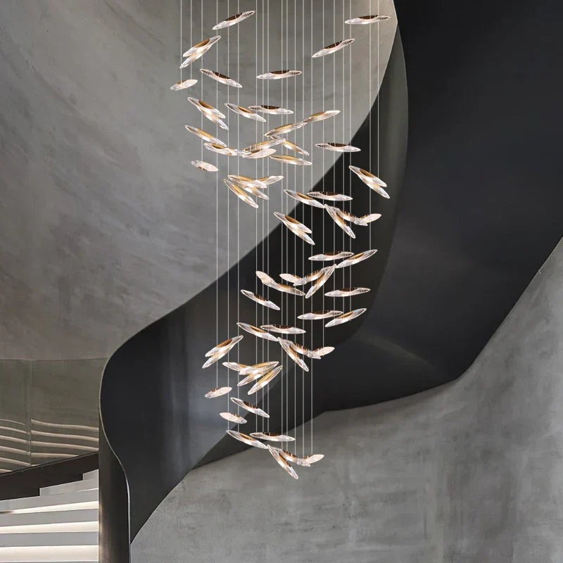 DecorBites™ Crystal Chandelier: Modern Luxury Lighting for Living Room, Villa, Hotel, and Loft