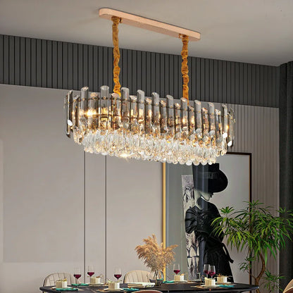 DecorBites™ K9 Crystal Chandelier for Modern Interior Lighting in Living Room, Luminaire Hanging Light