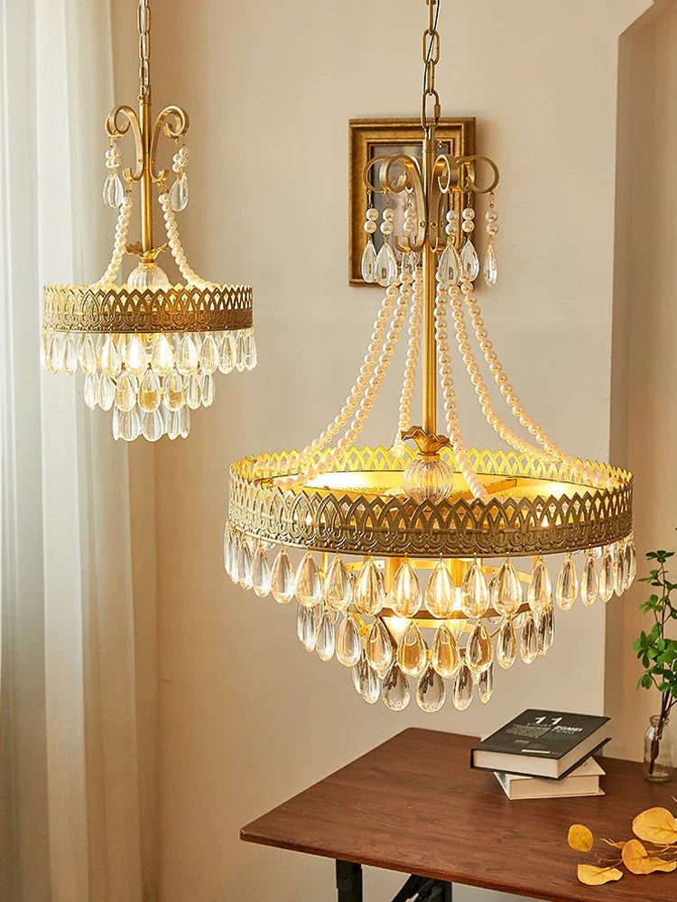 DecorBites™ Crystal Water Drop Chandelier for Kitchen Dining Room
