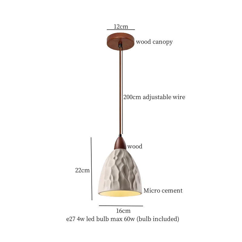 DecorBites™ Columnar Micro Cement LED Hanging Lamps | Home Decor Pendant Light