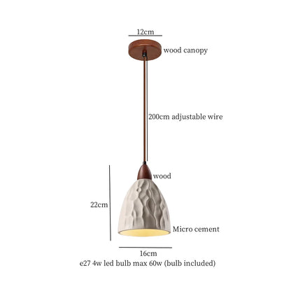 DecorBites™ Bud Micro Cement LED Pendant Lamps: Modern Nordic Hanging Light for Home Decor
