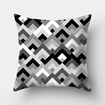 DecorBites™ Geometric Stripes Pillowcase 45x45cm Polyester Cushion Cover for Living Room