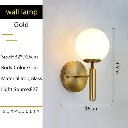 DecorBites™ Glass Ball Pendant Chandelier: Modern LED Ceiling Lamp, Nordic Style Home Lighting