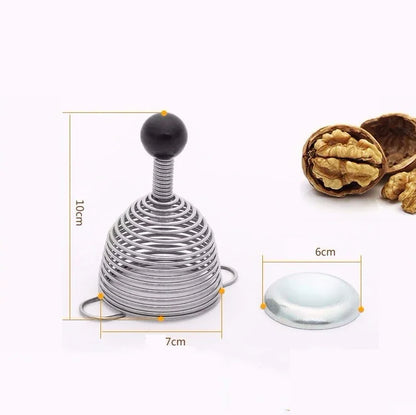 ™ Kitchen Nut Shucker Tool Golden Bell Cover Stainless Steel Shell Breaker Smasher