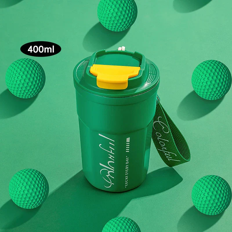 DecorBites™ 400ML Coffee Thermos Bottle Leak-Proof Portable Mug.