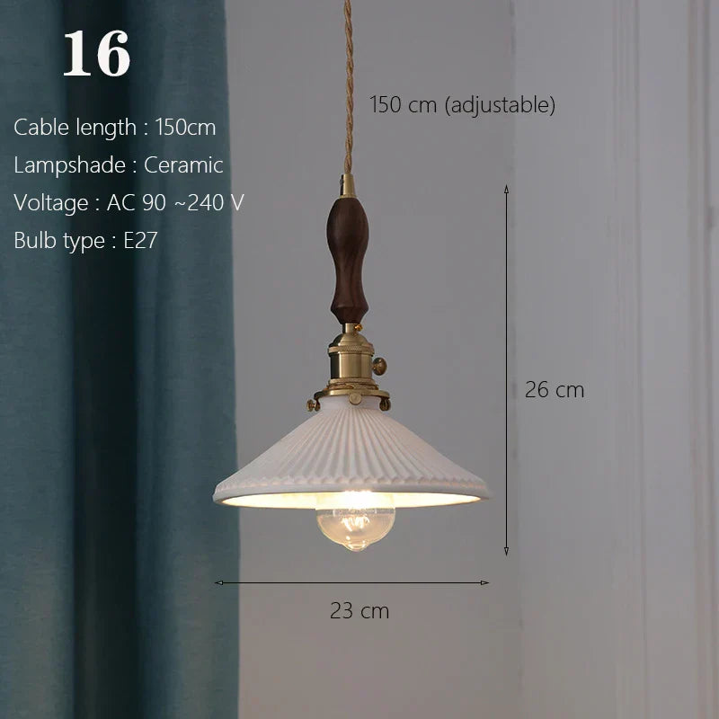 ™ Japanese Ceramic Pendant Light Scandinavian Style Luxury Lamp
