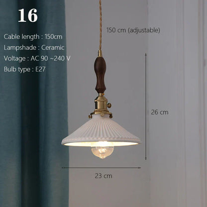 ™ Japanese Ceramic Pendant Light Scandinavian Style Luxury Lamp