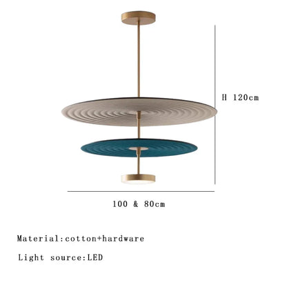 DecorBites™ Cotton Round LED Pendant Lights Green Red Art Decoration Offices Bedrooms