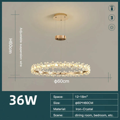 DecorBites™ Crystal LED Chandelier for Home Decor & Luxury Lighting