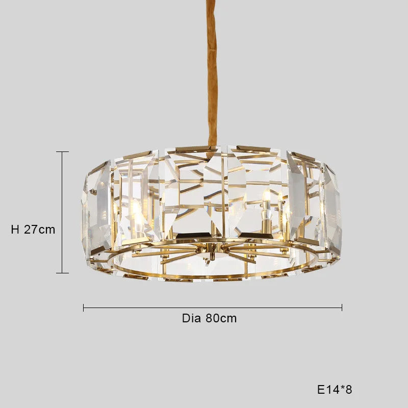 DecorBites™ Black Crystal Pendant Chandelier for Home Decor Luxe Lighting