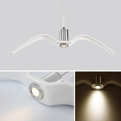DecorBites™ LED Seagull Chandelier: Designer Decor Villa Bird Restaurant Staircase Chandelier