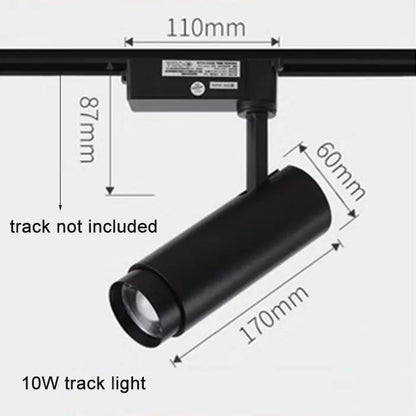 DecorBites™ Adjustable Focus Industrial Black Track Spotlights