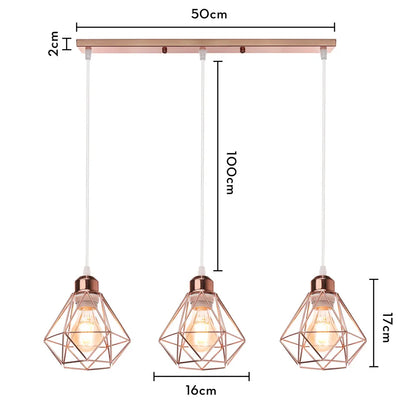 DecorBites™ Iron Frame Pendant Chandelier for Modern Indoor Lighting