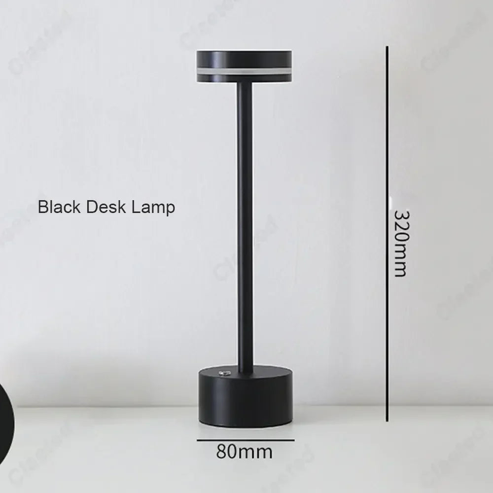 DecorBites™ LED Touch Table Lamp: Rechargeable Three-tone Lighting for Living Room, Bedroom, Study.