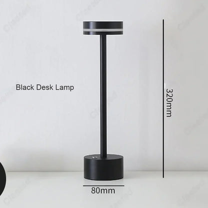 DecorBites™ LED Touch Table Lamp: Rechargeable Three-tone Lighting for Living Room, Bedroom, Study.