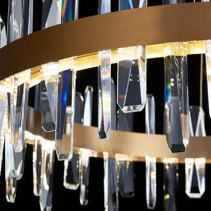 DecorBites™ K9 Luxury Pendant Chandelier: Elegant Indoor LED Lighting for Kitchen, Living Room & Bedroom.