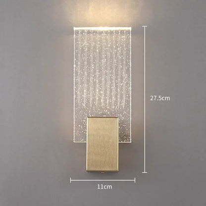DecorBites™ Crystal Gold LED Wall Sconce for Bedroom Living Room Home Decoration