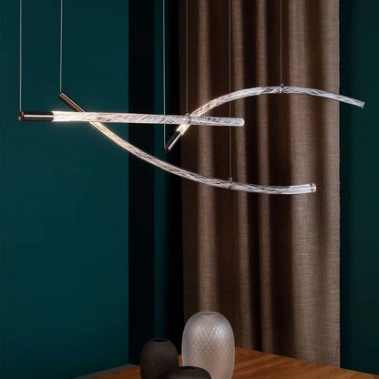 DecorBites™ Crystal Chandelier Pendant Light for Stairs Living Room Kitchen Island Dining Bar