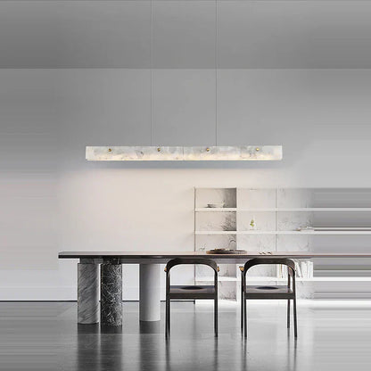 DecorBites™ Art Deco Marble Steel Chandelier: Modern LED Black Gold Lighting for Dinning Room