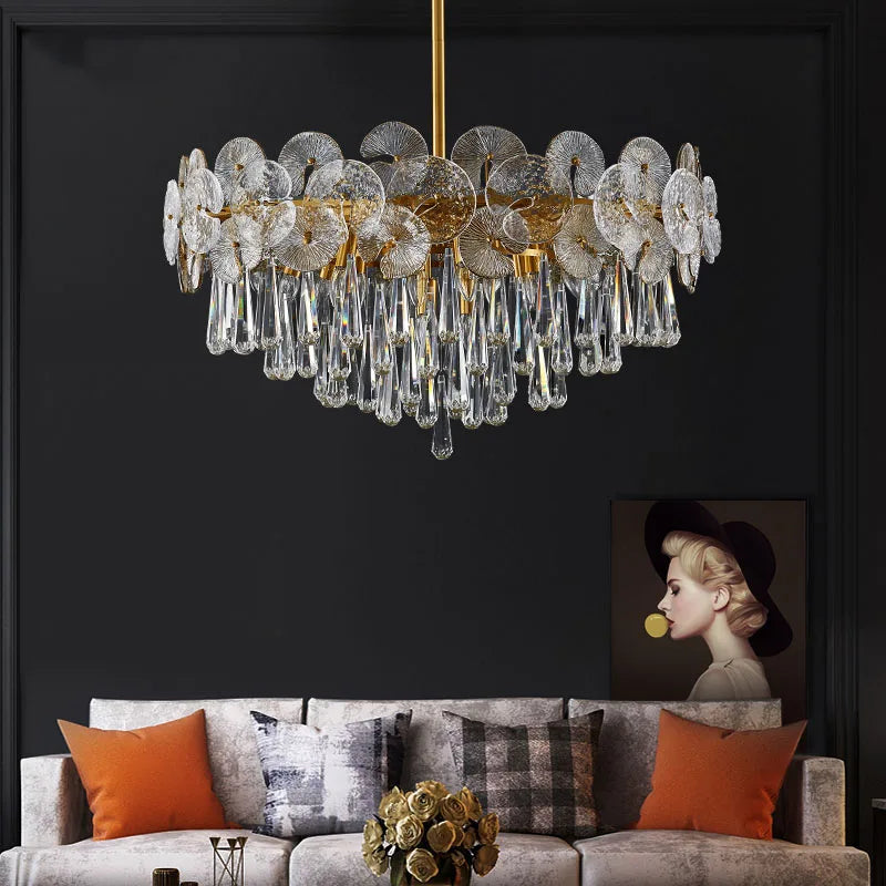 DecorBites™ 2024 Crystal Chandelier for Luxurious Living Spaces