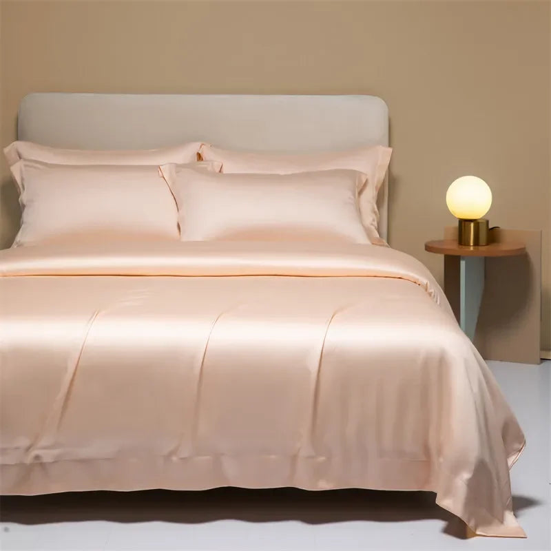 DecorBites™ Cooling Cotton Solid Bedding Set Ultra Soft Quilt Cover for Summer