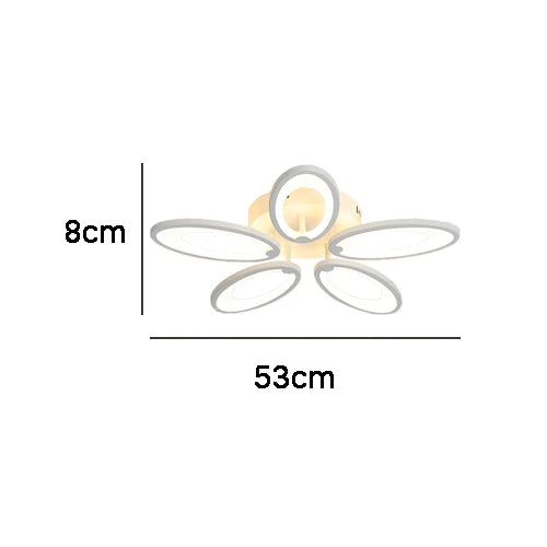DecorBites™ 5-Light Acrylic LED Ceiling Chandelier for Modern Living Room Bedroom