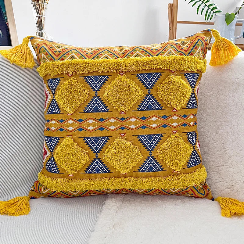 DecorBites™ Geometric Bohemian Pillow Case 45cmx45cm - Home Decor Couch Cushion Cover