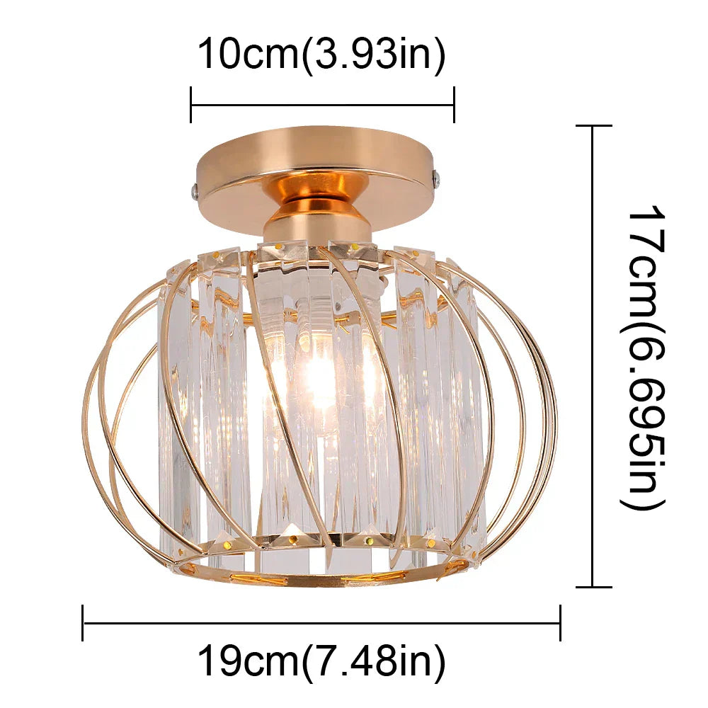 DecorBites™ Crystal Chandelier Lantern Pendant Light Fixture for Modern Home Décor