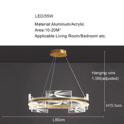 ™ Gold Aluminum Plating LED Pendant Lights for Home Decor
