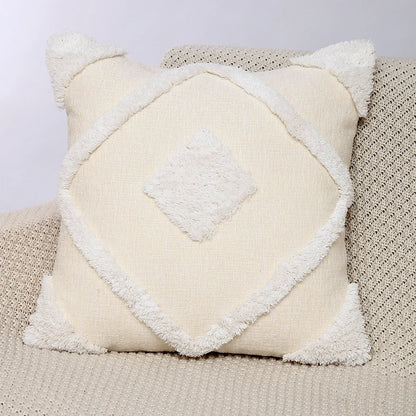 DecorBites™ Geometric Chenille Embroidered Pillow Covers Boho Moroccan Style Decor
