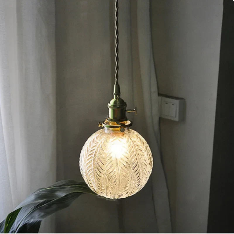 DecorBites™ Glabe Glass LED Pendant Light Fixture, Nordic Modern Design for Bedroom, Kitchen, Aisle