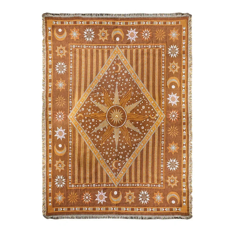 DecorBites™ Bohemian Classic Design Thread Blanket and Throw