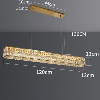 DecorBites™ Crystal Chandelier Pendant Light for Living and Dining Room Lighting