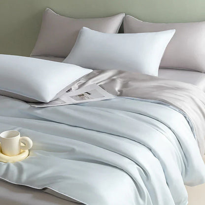DecorBites™ Cool Touch Solid Color Bedding Set - Skin-Friendly & Breathable