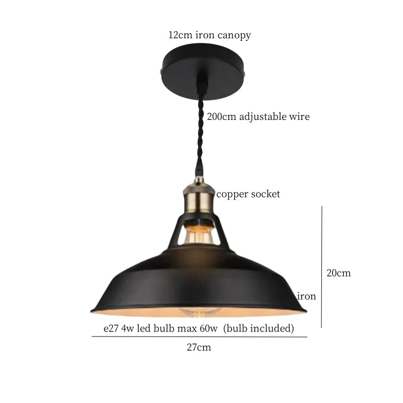 DecorBites™ Blue Iron Art LED Pendant Light, Nordic Modern Style for Home and Commercial Spaces