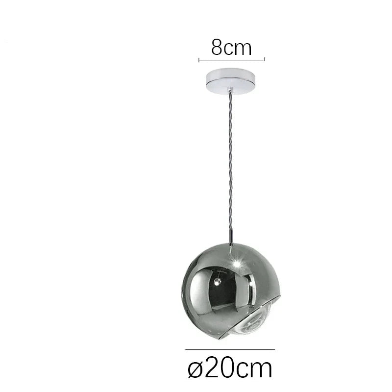™ Gold Chrome Ball Pendant LED Light for Kitchen, Bedroom, Dining Room