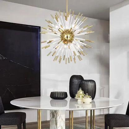 DecorBites™ Dandelion Golden Ball Chandelier - Nordic Postmodern Bedroom Dining Room Decor